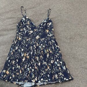 Lulu's Navy Floral Romper